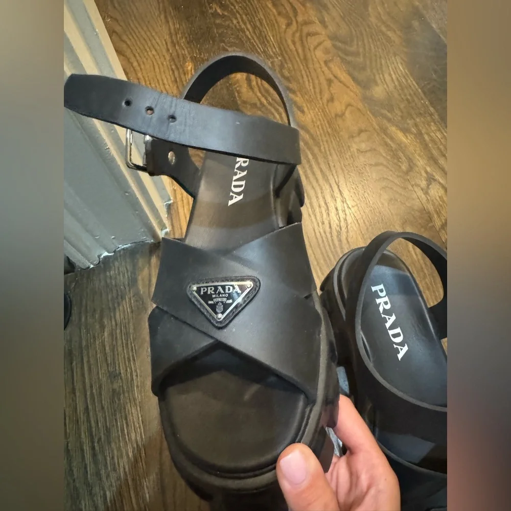 PRADA Monolith rubber sandals - Picture 6 of 11